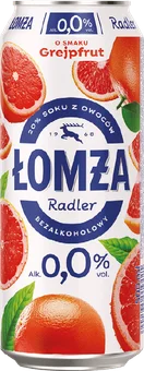 Napój piwny Łomża Radler grap. 0,5l 0% puszka widok główny 