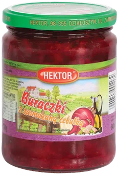 Zdjęcie produktu - Buraczki z zasmażaną cebulką Hektor 500g