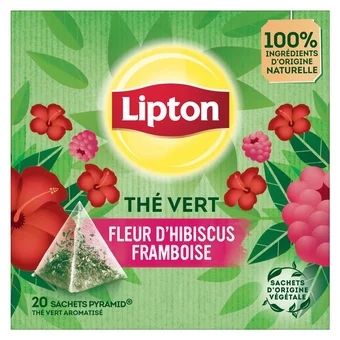 Herbata zielona hibisk mal The Vert Lipton 20x1,6g widok 1