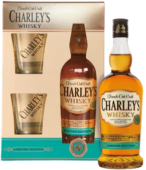 Zestaw whisky Charley's ze szklankami 0,7l 40% widok 1