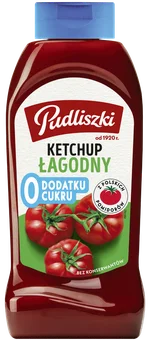 Zdjęcie produktu - Ketchup łagodny bez dodatku cukru Pudliszki 910g