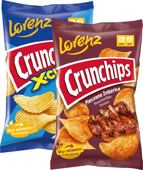 Chipsy Crunchips pieczone żeberka 130g widok 1