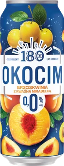 Piwo Okocim brzoskwinia mirabelka 0,5l 0% puszka widok 1