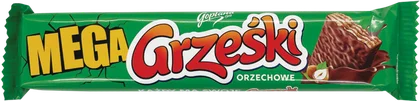 Wafel Grześki Mega orzechowy 48g widok główny