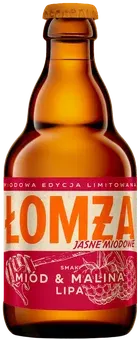 Piwo Łomża miód&malina 330ml 5,7% but. bzzw. widok główny