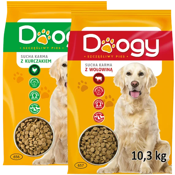 Karma dla psa sucha z drobiem Doogy 10,3kg widok 1
