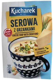 Zdjęcie produktu - Zupa kubek serowa z grzankami Kucharek 21g