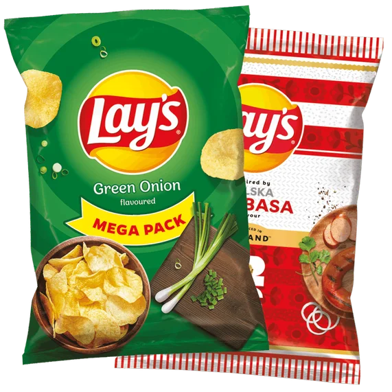 Chipsy zielona cebulka Lay's 200g widok 1