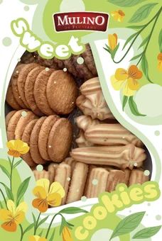 Zdjęcie produktu - Ciastka mieszanka wiosenna Mulino 900g