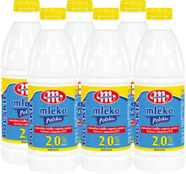 Mleko spożywcze świeże 2% Polskie Mlekovita 1l widok 1