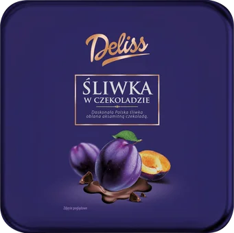 Bombonierka śliwka w czekoladzie Deliss 400g widok główny 