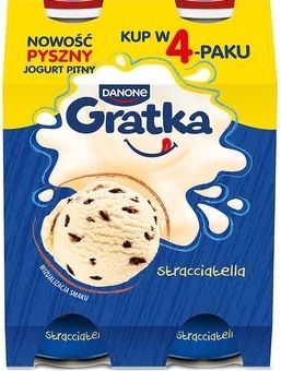 Jogurt pitny stracciatella Gratka 4x155g widok 1