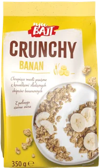 Musli crunchy truskawka/banan Nju Bajt 350g mix widok 2