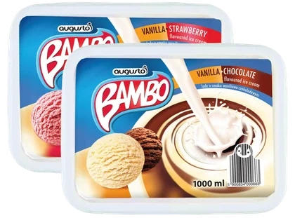 Zdjęcie produktu - Lody Bambo wanilia czekolada Augusto 1l