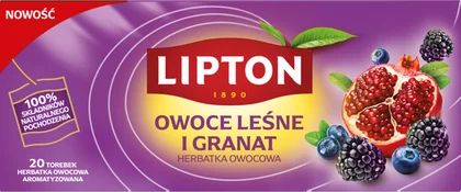 Zdjęcie produktu - Herbata owocowa owoce leśne granat Lipton 20x1,8g