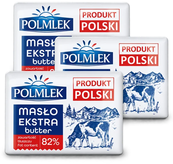 Zdjęcie produktu - Masło ekstra 82% Polmlek
