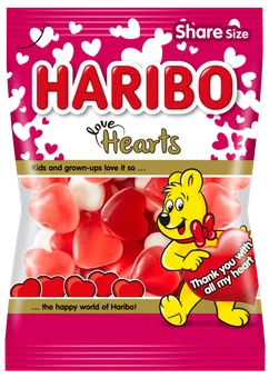 Żelki love hearts Haribo 160g widok 1