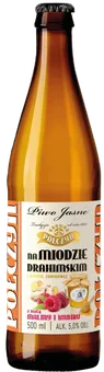 Piwo Połczyńskie miód z maliną 0,5l 5% but. bzzw. widok główny 