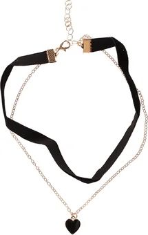 Naszyjnik/choker z serduszkiem mix widok główny 