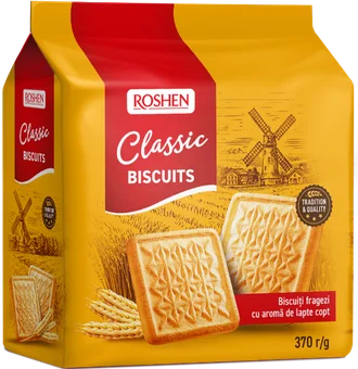 Zdjęcie produktu - Ciastka kruche classic biscuits Roshen 370g