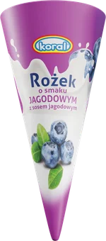 Lody rożek jagodowy Koral 180ml widok główny