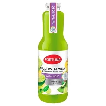 Napój niegaz. multiwitamina zielo Fortuna 1l szkło widok 1