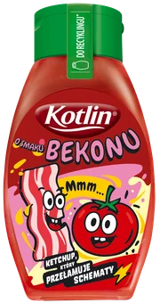 Zdjęcie produktu - Ketchup o smaku bekonu Kotlin 450g