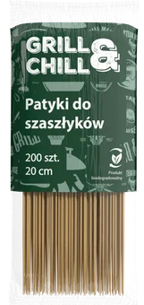Zdjęcie produktu - Patyczki do szaszłyków Grill&Chill 20cm 200szt