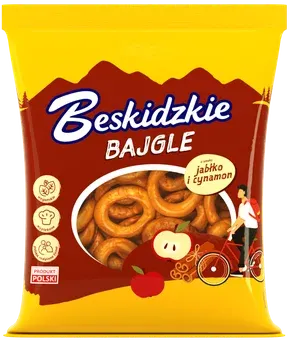 Bajgle o smaku jabłko cynamon Beskidzkie  200g widok 1