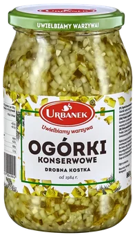 Ogórki konserwowe drobna kostka Urbanek 860/500g widok 1