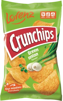 Chipsy Crunchips zielona cebulka 130g widok 1