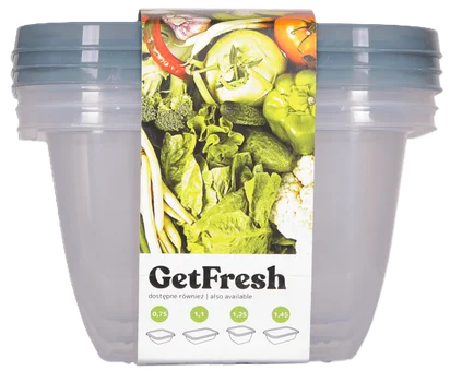 Zdjęcie produktu - Pojemnik do żywności Get Fresh 3x1,25l
