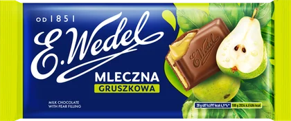 Zdjęcie produktu - Czekolada mleczna gruszkowa Wedel 100g