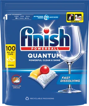 Kapsułki do zmywarki lemon Finish Quantum 100szt widok 2
