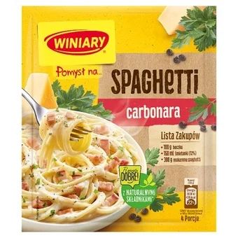 Pomysł na spaghetti carbonara Winiary 34g widok 1