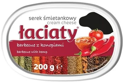 Zdjęcie produktu - Serek śmietankowy barbecue z konop. Łaciaty 200g