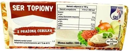 Zdjęcie produktu - Ser topiony z prażoną cebulką OSM Śrem 100g