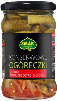 Ogóreczki konserwowe z chili ostre Smak 300/150g widok 1