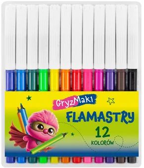 Flamastry Gryzmaki 12kol SZ26 widok 1