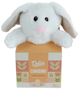 Cukierki owocowe z maskotką Deliss 100g WN26 widok główny