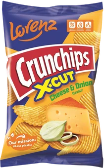 Chipsy Crunchips X-cut ser i cebula 130g widok 1