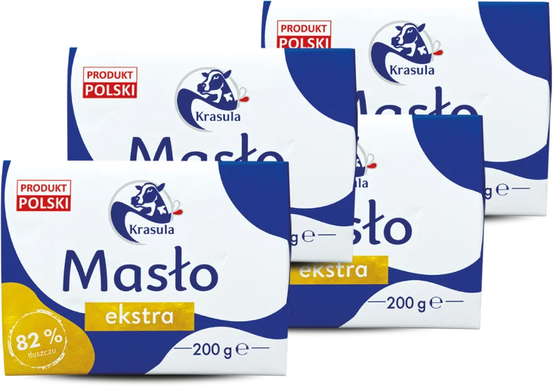 Zdjęcie produktu - Masło ekstra 82% Krasula