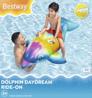 Materac nadmuchiwany delfin 168x66cm D26 widok 1