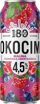 Piwo Okocim malina borówka 0,5l 4,5% puszka widok 1