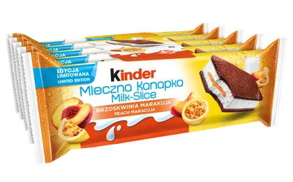 Kinder mleczna kanapka brzoskwinia marakuja 5x28g widok 1