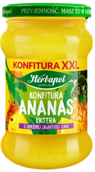 Zdjęcie produktu - Konfitura z ananasa extra Herbapol 330g