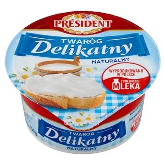 Zdjęcie produktu - Twaróg Delikatny naturalny President 150g