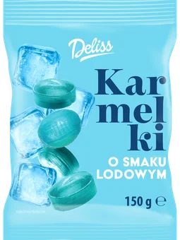 Zdjęcie produktu - Cukierki karmelki o smaku lodowym Deliss 150g