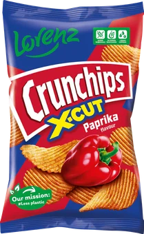Chipsy Crunchips X-cut papryka 130g widok 1