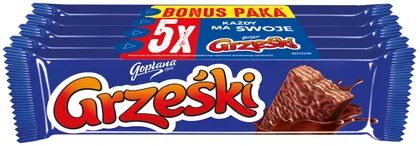 Zdjęcie produktu - Wafel Grześki w czekoladzie 5x36g